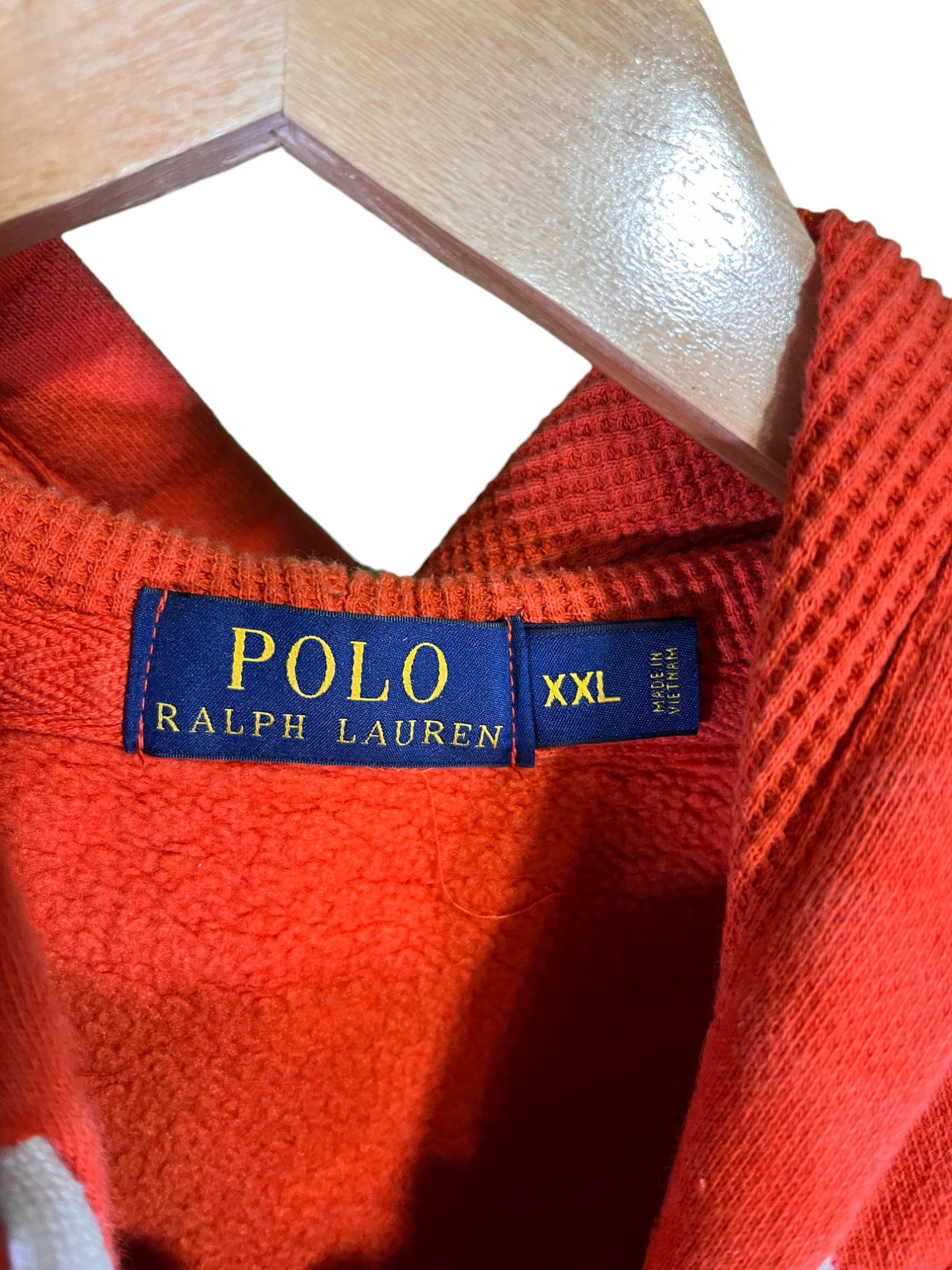 Polo Ralph Lauren Orange Full Zip Hoodie Size XXL