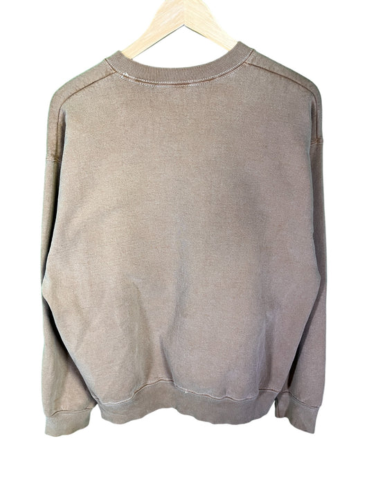 Vintage 90's Rocke Gear Overdyed Brown Crewneck Sweater Size Medium
