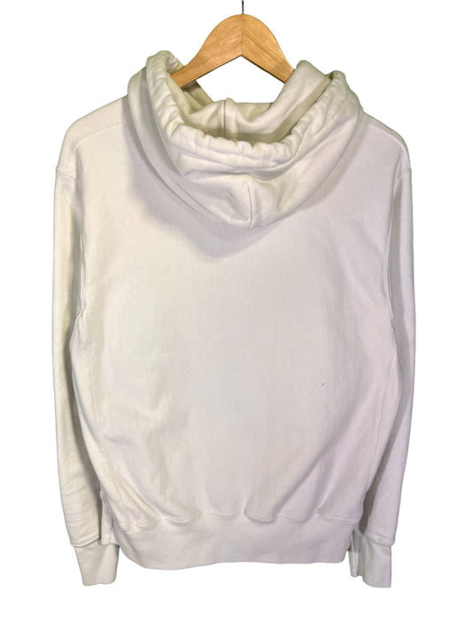 Vintage 00's Champion White Reverse Weave Hoodie Size Medium