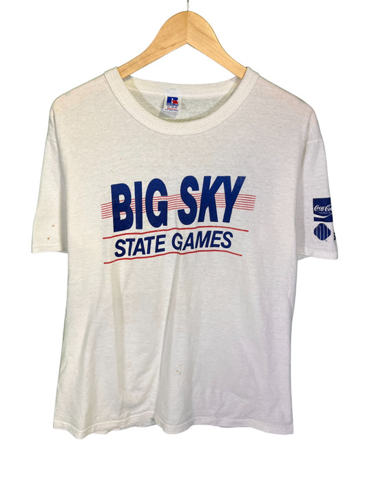 Vintage 90's Russell Athletic Montana Big Sky State Games Tee Size XL