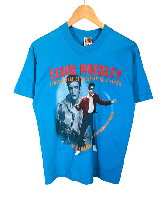 Vintage 90's Elvis Presley Taking Care of Business Graphic Tee Size Large