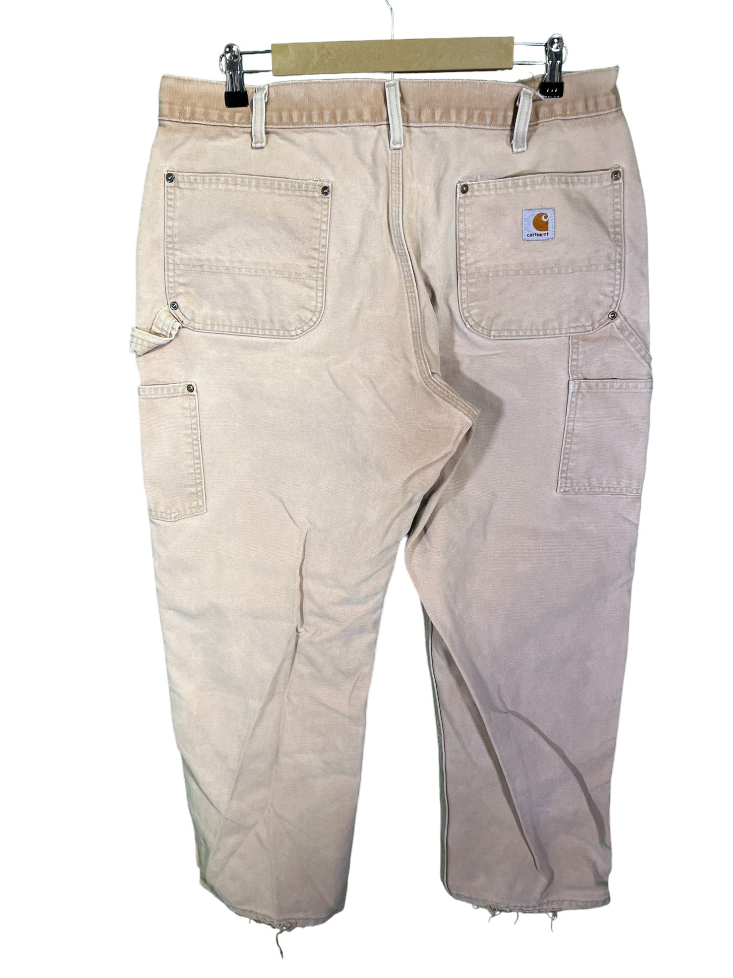 Vintage Carhartt Light Brown Double Knee Carpenter Pants Size 35x29