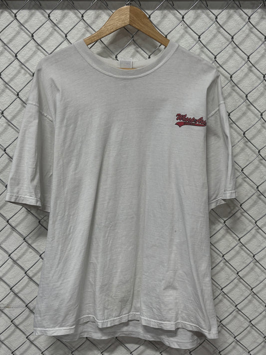 Vintage Y2K Whoop Ass Beer Don't Make Me Open Graphic Tee Size XL