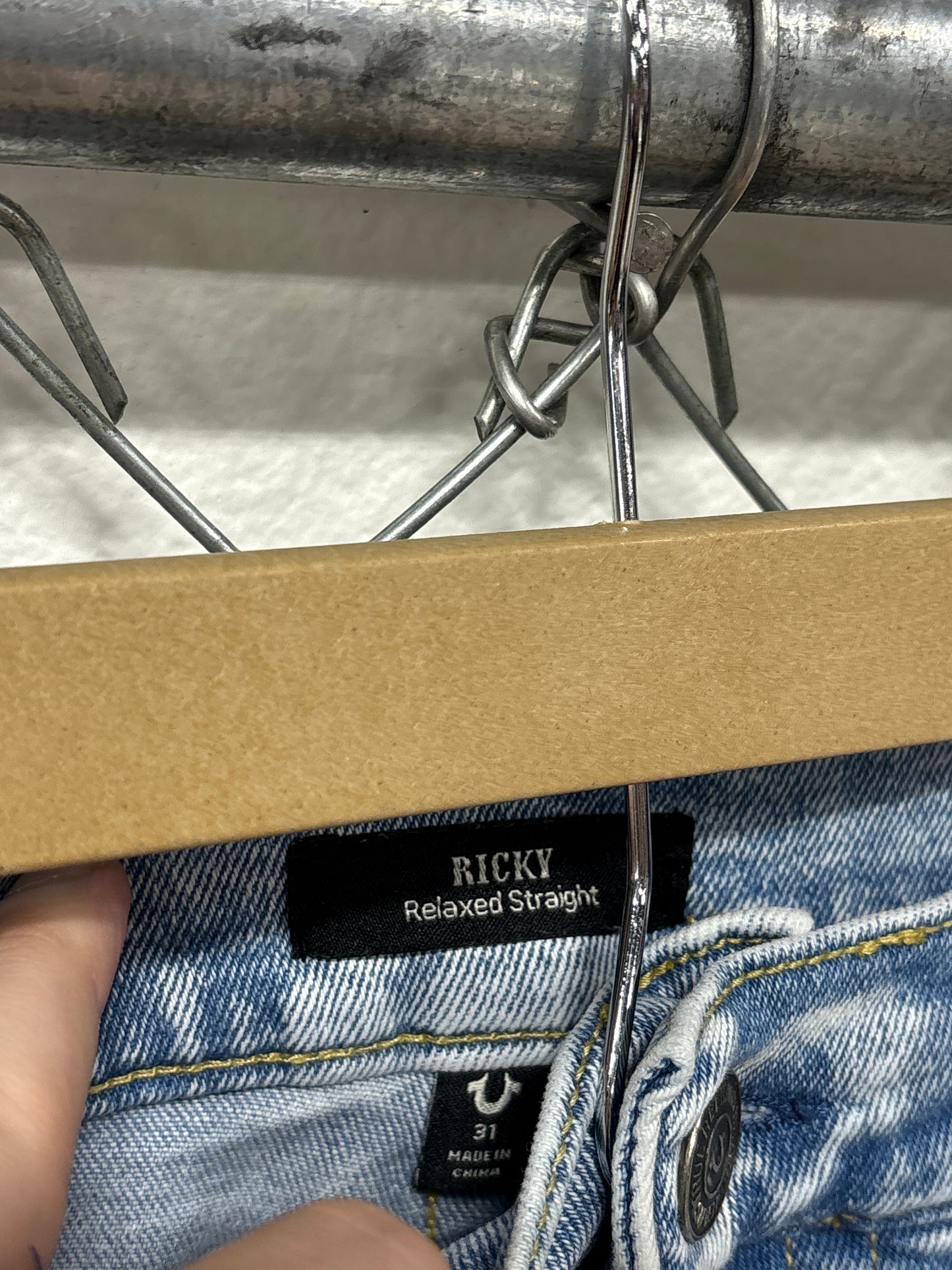 True Religion Ricky Relaxed Straight Denim Shorts Size 31