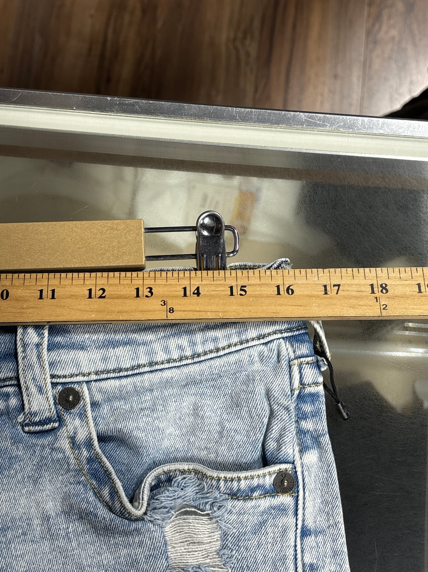 True Religion Ricky Relaxed Straight Denim Shorts Size 31
