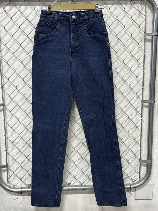 Vintage 90's Women's Roper Dark Blue High Waist Western Jeans Size 25x34