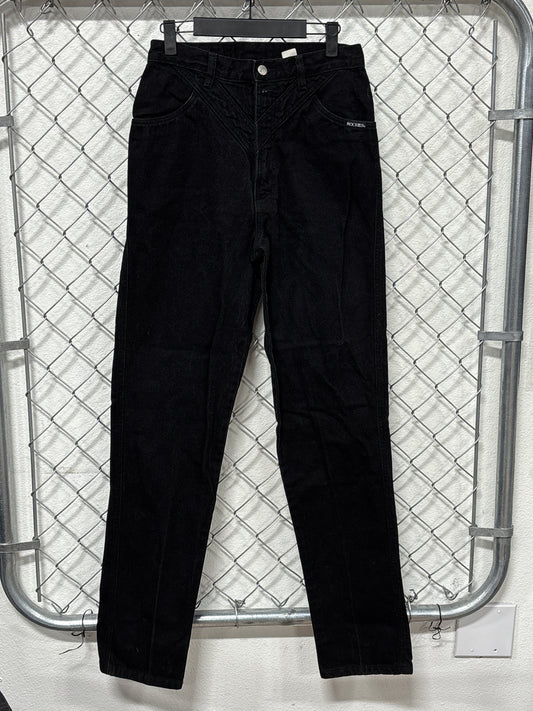 Vintage 90's Rockies Women's Black Western High Waist Jeans Size 26x33
