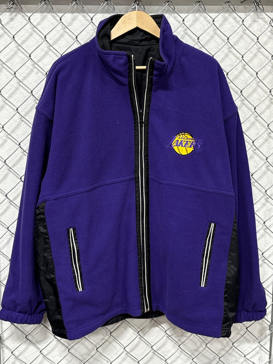 Vintage Pro Player Reversible LA Lakers Zip Up Jacket Size Large