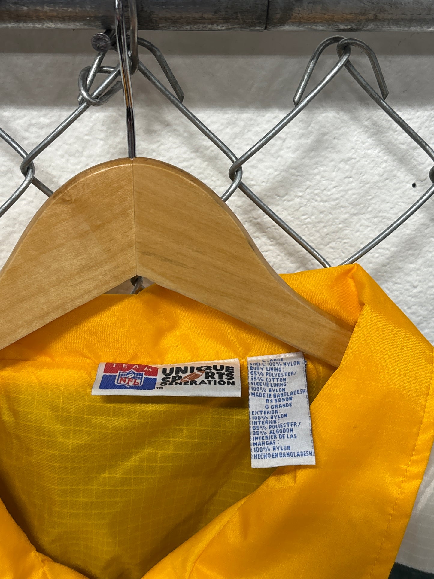 Vintage 90's Green Bay Packers Quarter Zip Windbreaker Jacket Size Large