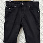 True Religion Black Denim Cutoff Shorts Size 35