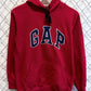 Vintage GAP Classic Logo Red Hoodie Size Large