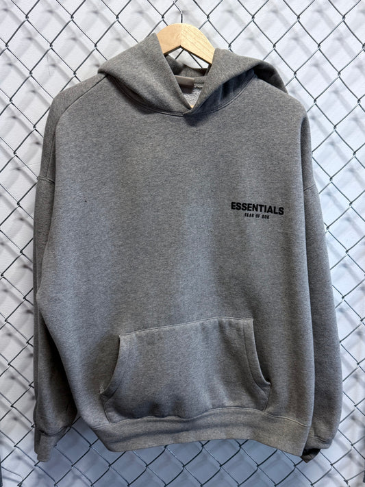 Fear of God Essentials Grey Pullover Hoodie Size Large
