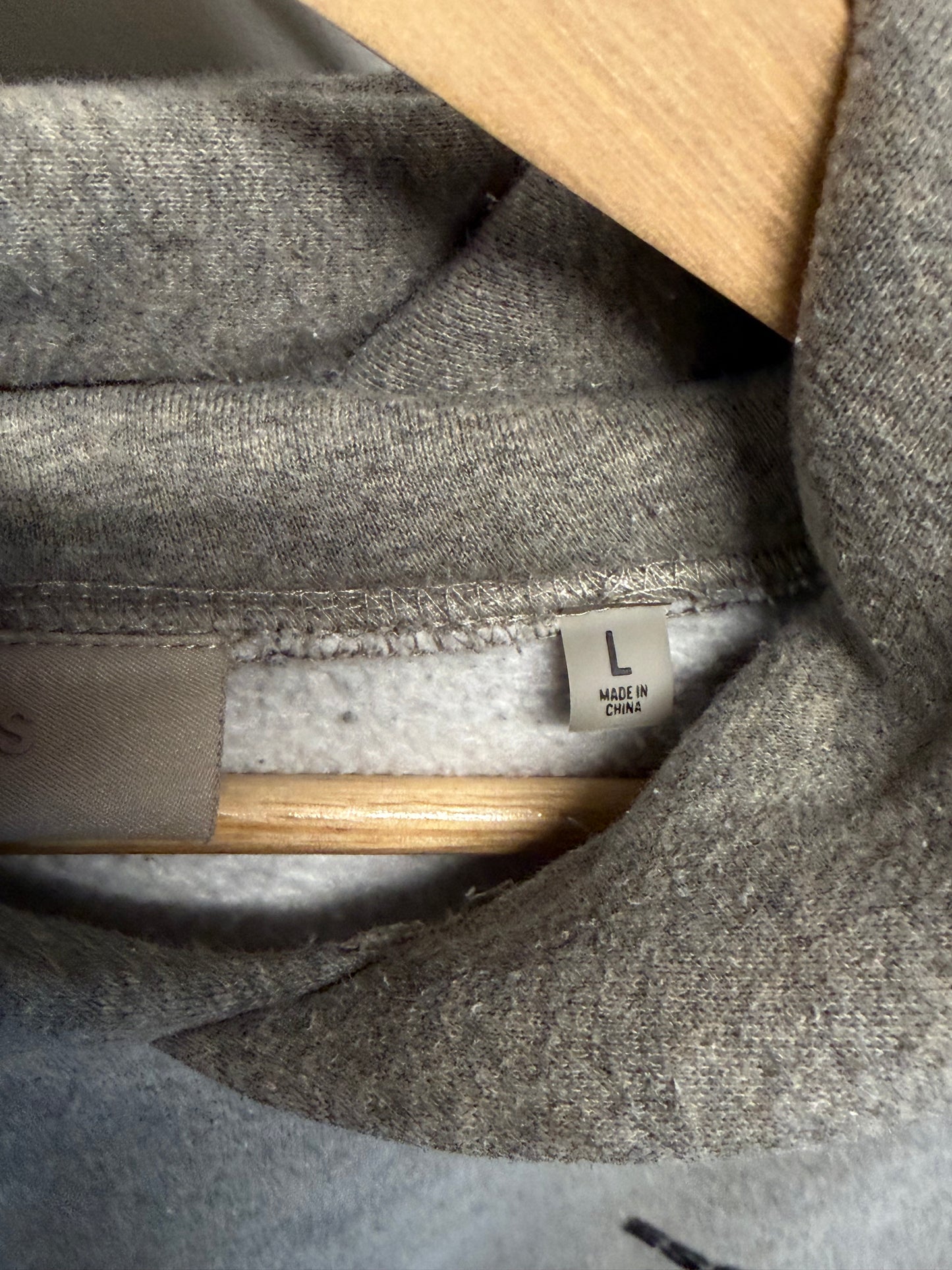 Fear of God Essentials Grey Pullover Hoodie Size Large