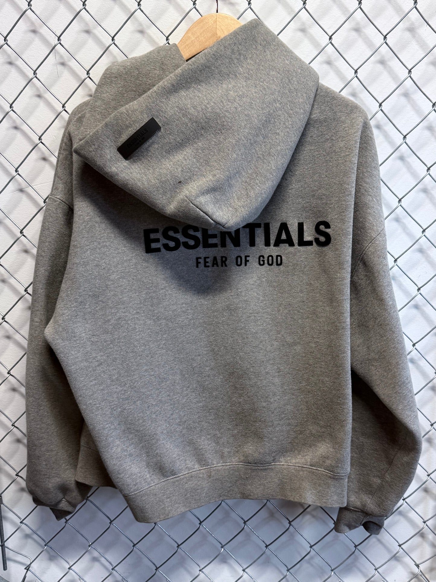 Fear of God Essentials Grey Pullover Hoodie Size Large