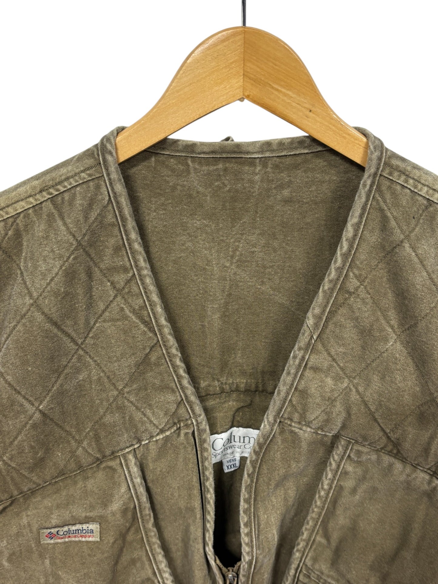 Vintage Columbia Sportswear Faded Utility Hunting Fishing Vest Size 3XL