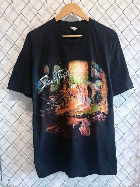 Vintage 90's Savatage Empire of Thorn Metal Band Graphic Tee Size XL