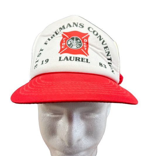 Vintage 1983 Laurel Firemans Convention Trucker Hat