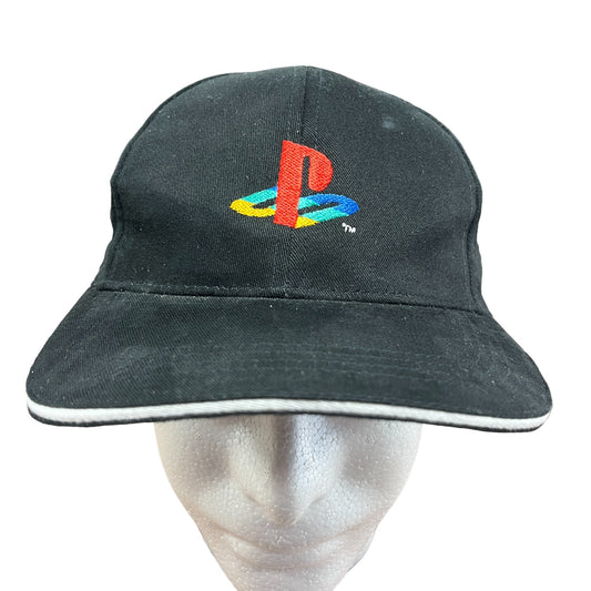 Vintage PlayStation 2 Logo Embroidered Velcro Strapback Hat
