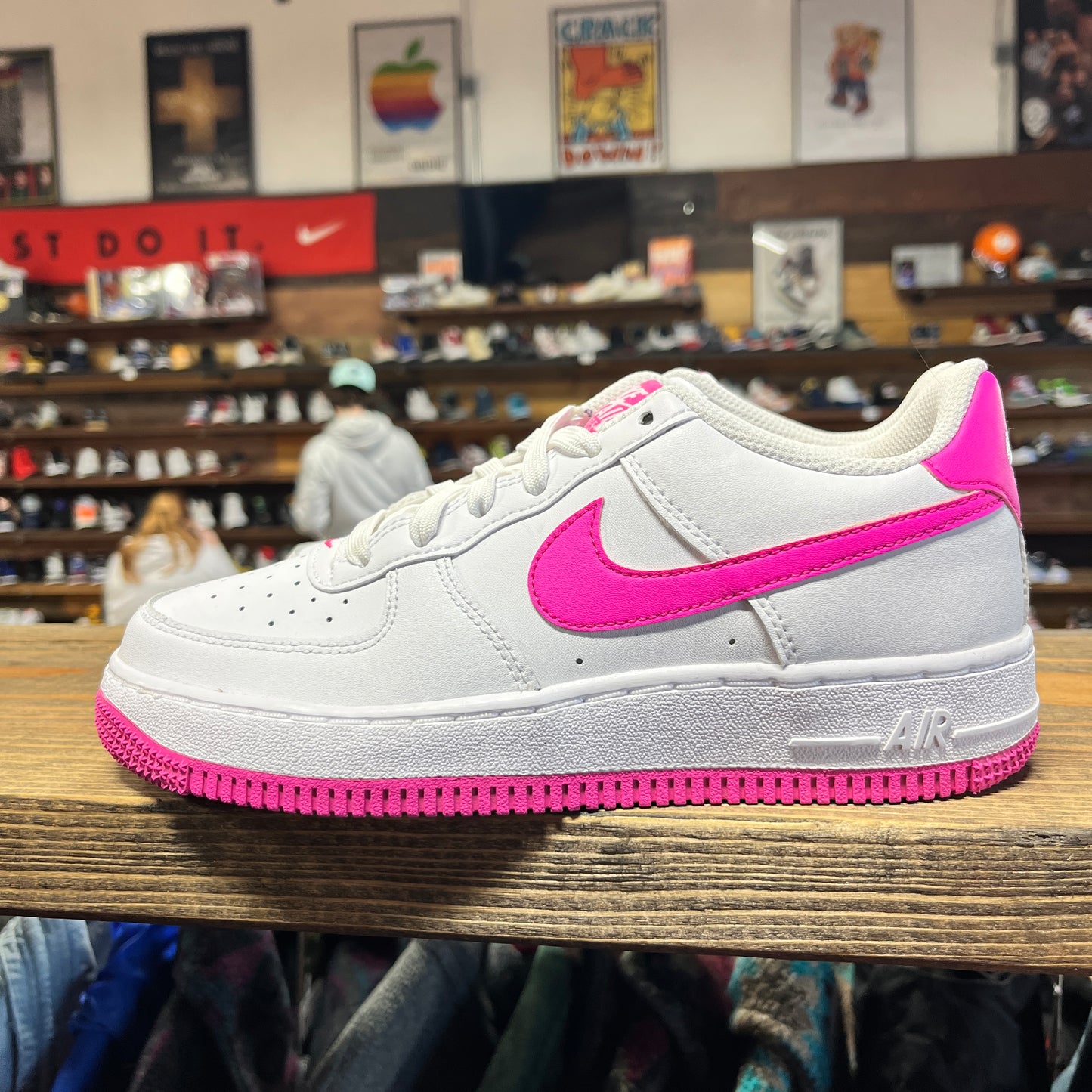 Nike Air Force 1 Low 'White Laser Fuchsia' Size 4.5Y