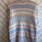 Vintage Marsh Landing Striped Cardigan Sweater Size Small