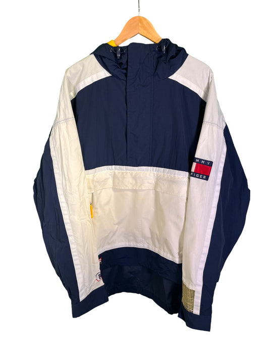 Vintage 90's Tommy Hilfiger Sailing Gear Color Black Jacket Size XXL