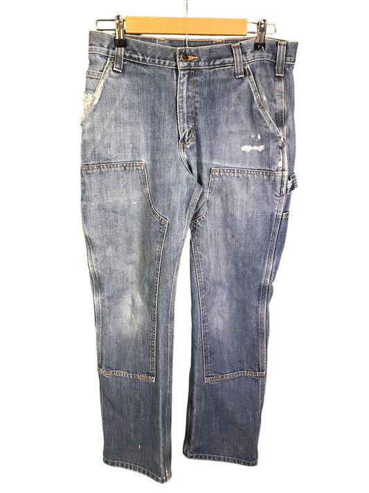 Carhartt Distressed Denim Double Knee Jeans Size 32x30