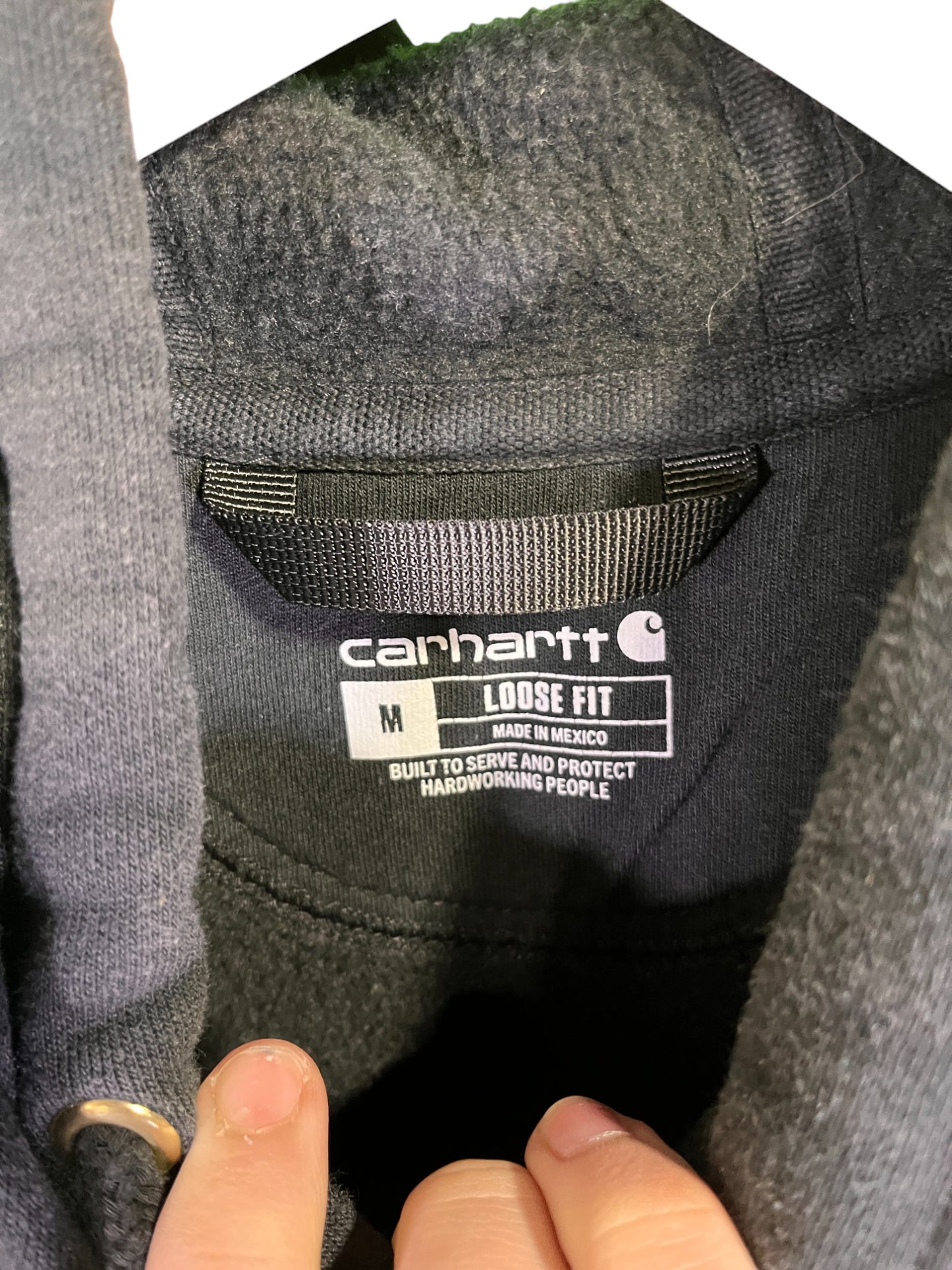 Carhartt Classic Black Pullover Hoodie Size Medium