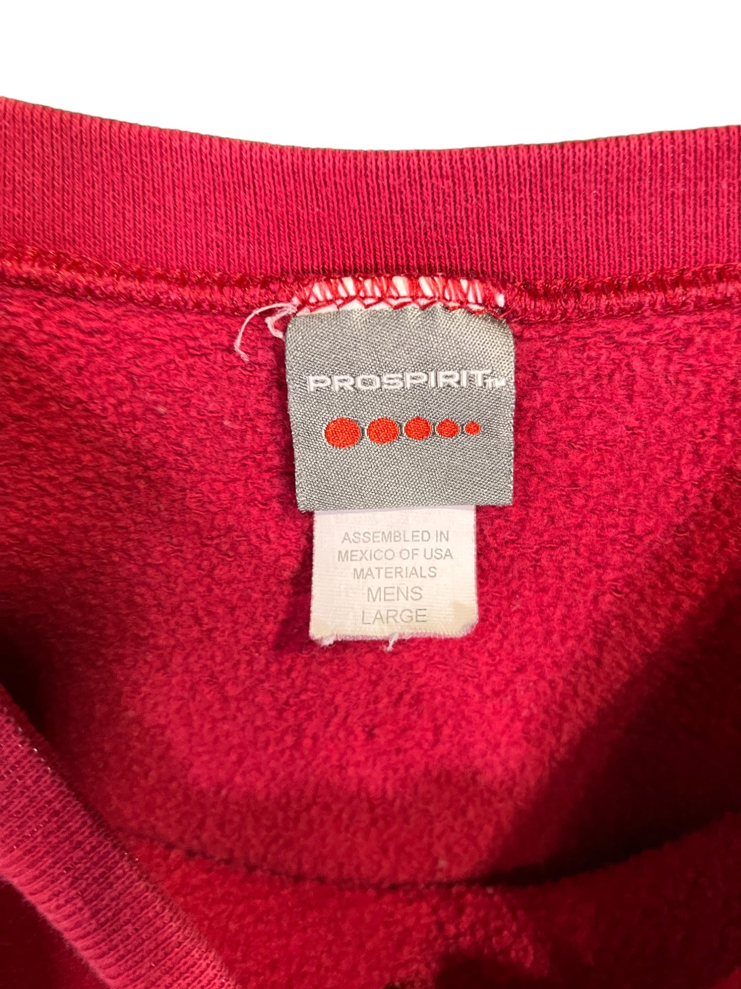 Vintage 90's ProSpirit Red Blank Crewneck Sweater Size Large