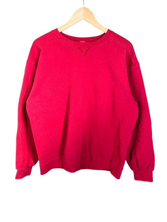 Vintage 90's ProSpirit Red Blank Crewneck Sweater Size Large