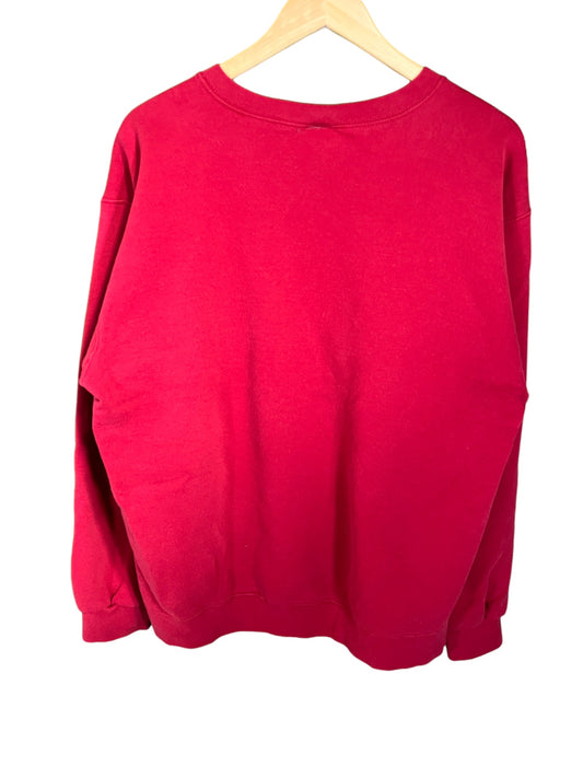 Vintage 90's ProSpirit Red Blank Crewneck Sweater Size Large