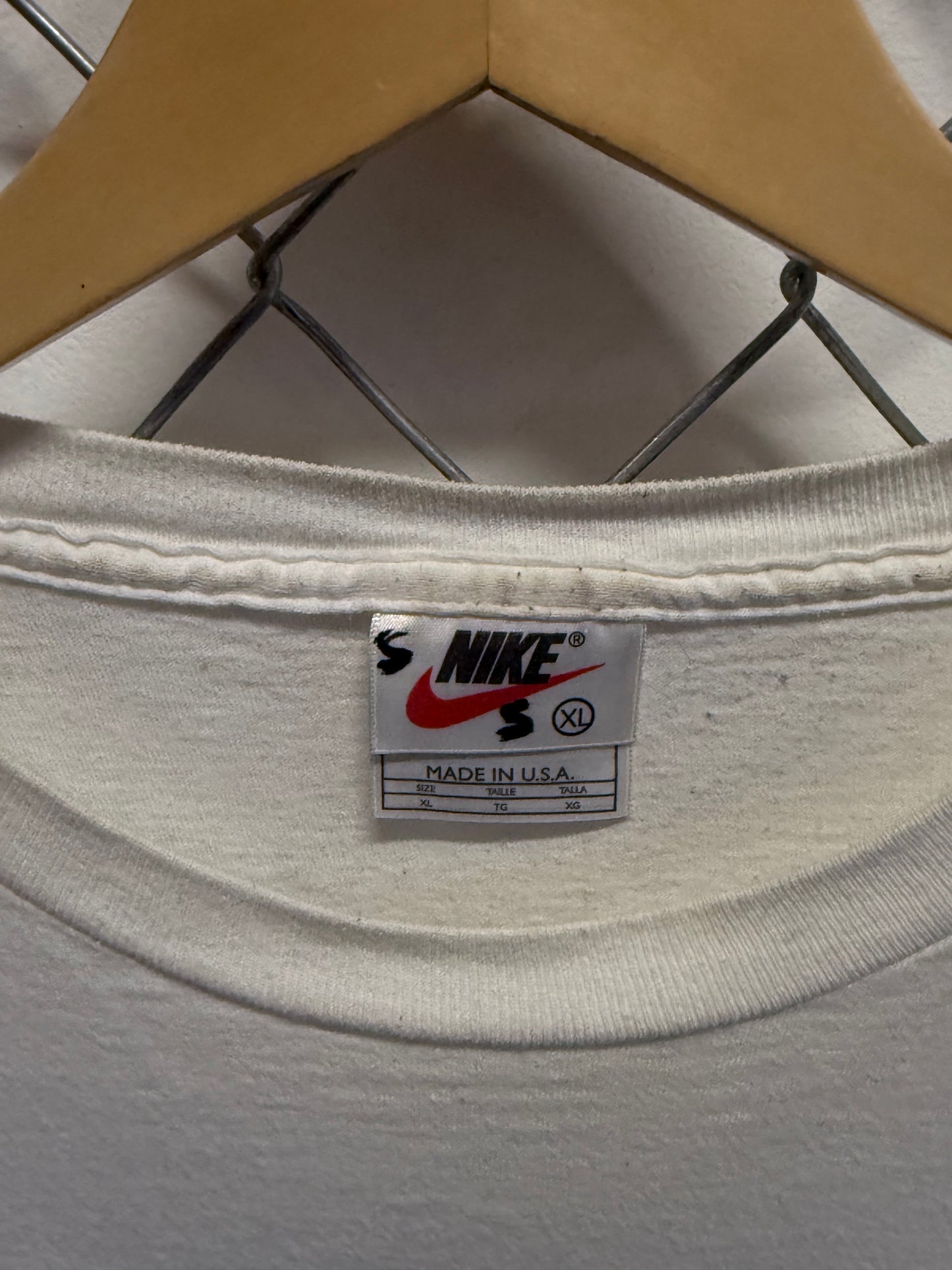Vintage 90's Nike Made in USA Big Swoosh Graphic Tee Size XL