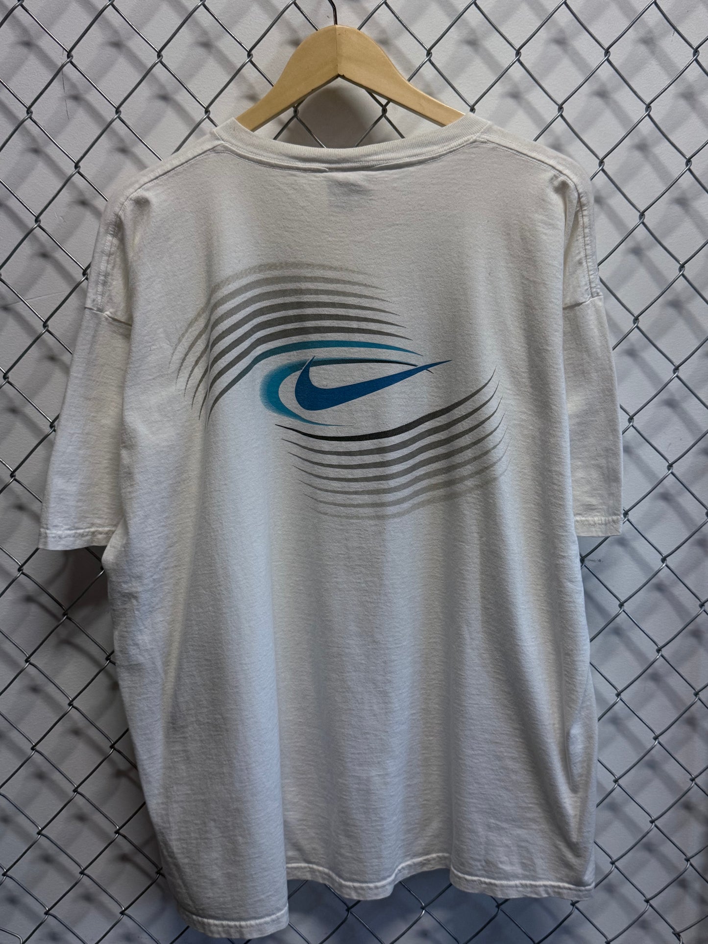 Vintage 90's Nike Made in USA Big Swoosh Graphic Tee Size XL