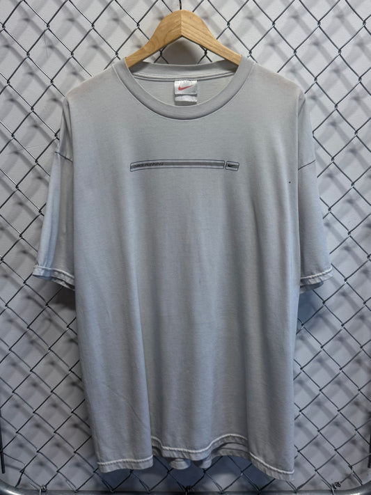 Vintage 90's Nike Running Small Swoosh Graphic Tee Size XL