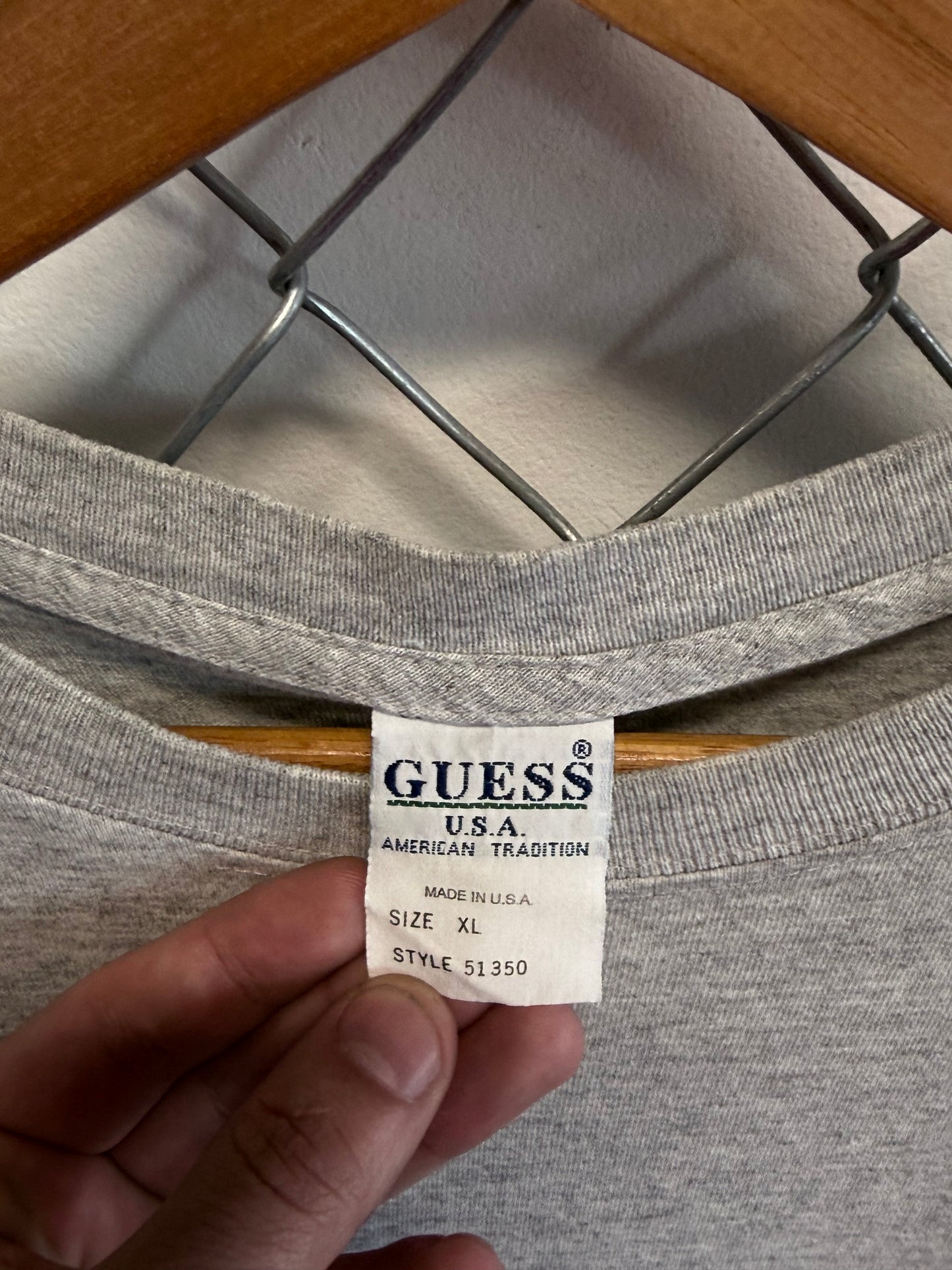 Vintage 90's Guess Jeans Classic Logo Graphic Tee Size XL