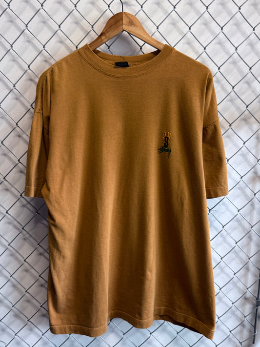 Vintage 90's Stussy Crown Small Logo Made in USA Skate Tee Size XL