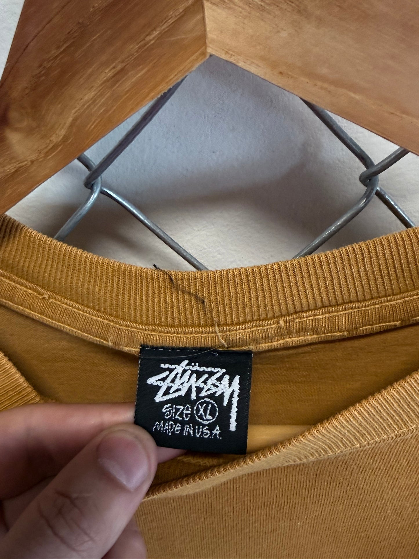 Vintage 90's Stussy Crown Small Logo Made in USA Skate Tee Size XL