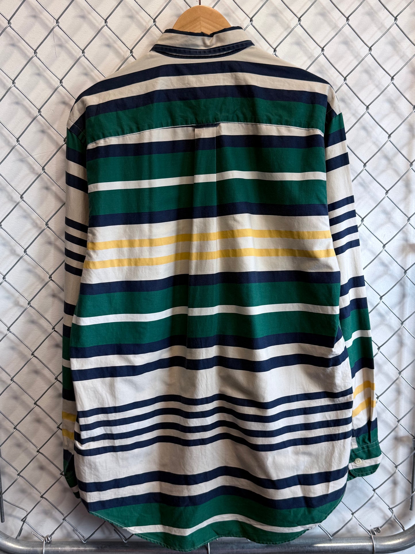 Vintage 90's Nautica Sailing Striped Button Up Shirt Size Medium