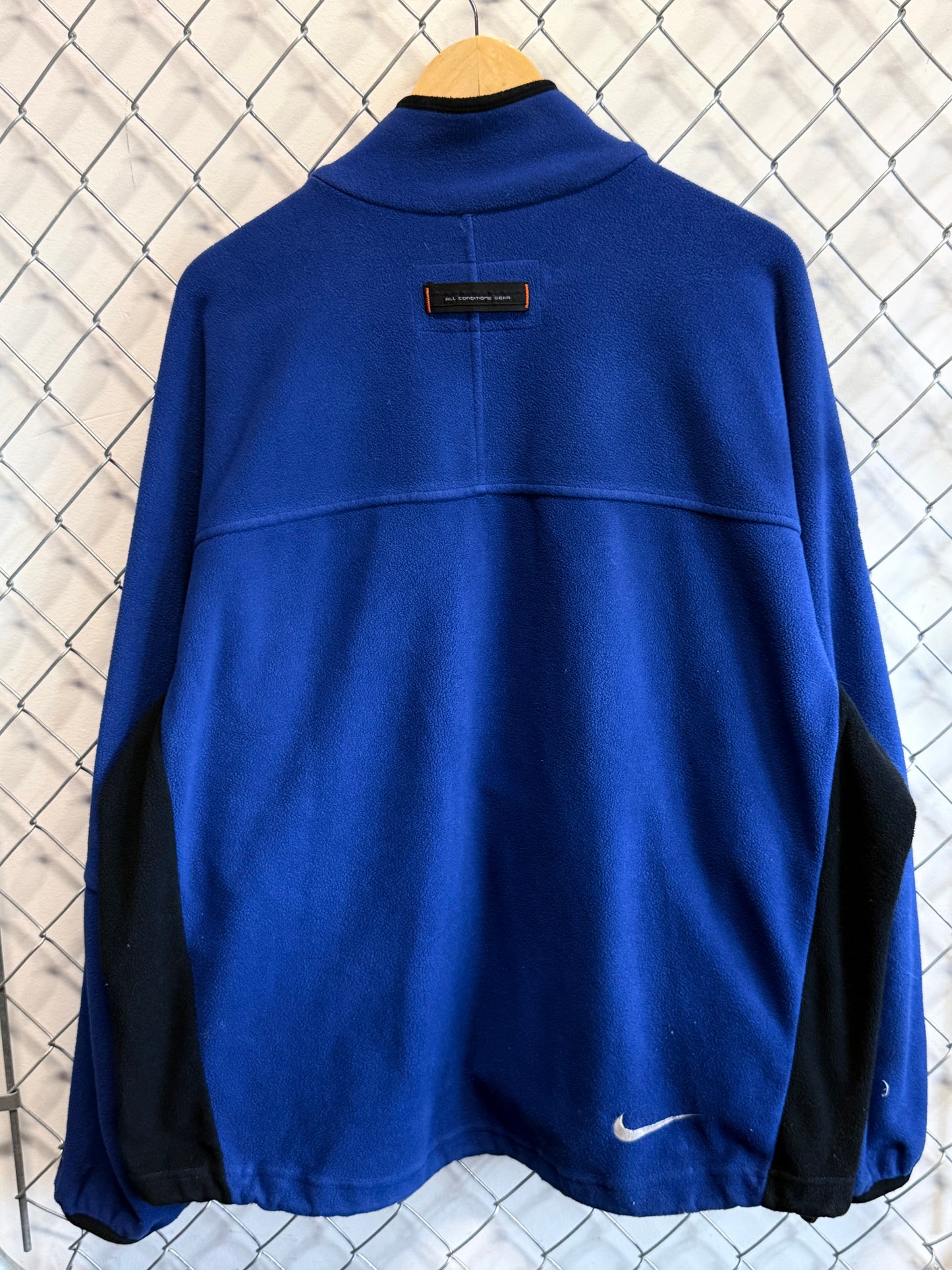 Vintage 90's Nike ACG Blue Fleece Half Zip Thermal Jacket Size Large