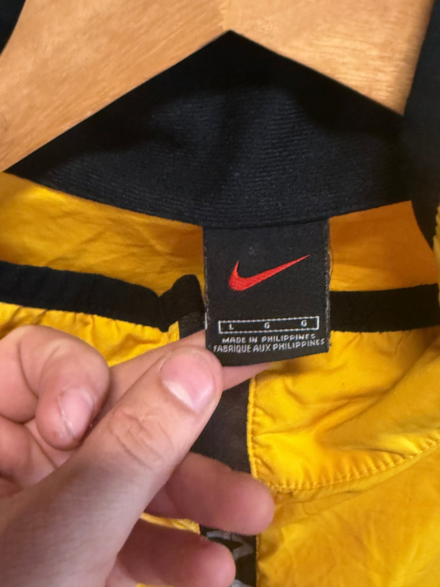 Vintage 90's Nike Yellow Quarter Zip Windbreaker Jacket Size Large