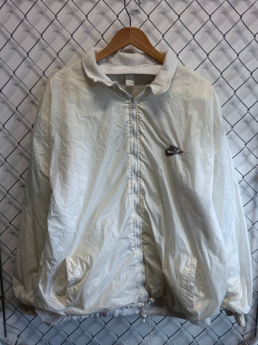 Vintage 90's Nike Full Zip White Futura Logo Jacket Size XL