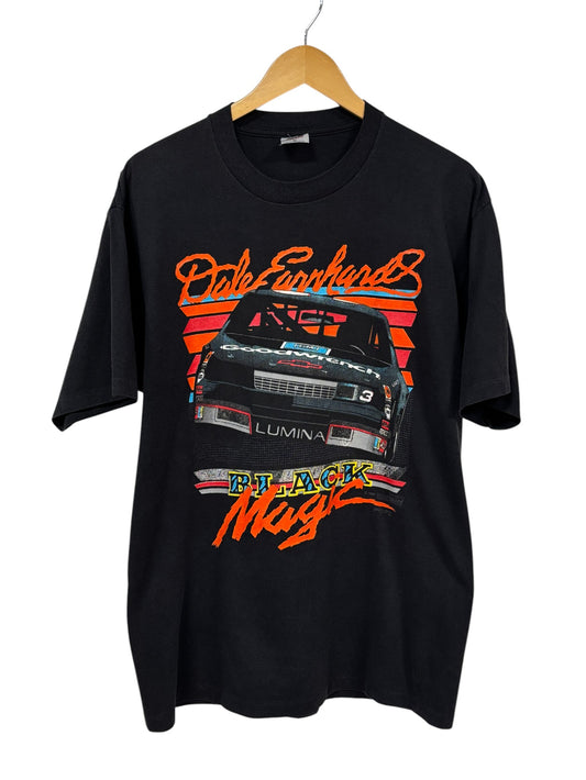 Vintage 90's NASCAR Dale Earnhardt Black Magic Racing Graphic Tee Size XL