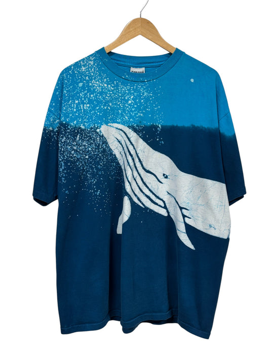 Vintage 90's Whale Aquatic Life Nature Graphic Tee Size XXL