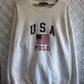 Vintage 90's Polo Ralph Lauren USA Flag White Sweater Size XXL