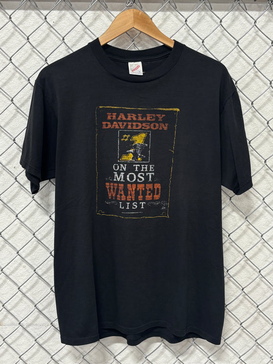 Vintage 80's Harley Davidson #1 Most Wanted Biker Tee Size Large