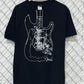 Vintage Y2K Fender Stratocaster Big Print Guitar Rock Graphic Tee Size Large