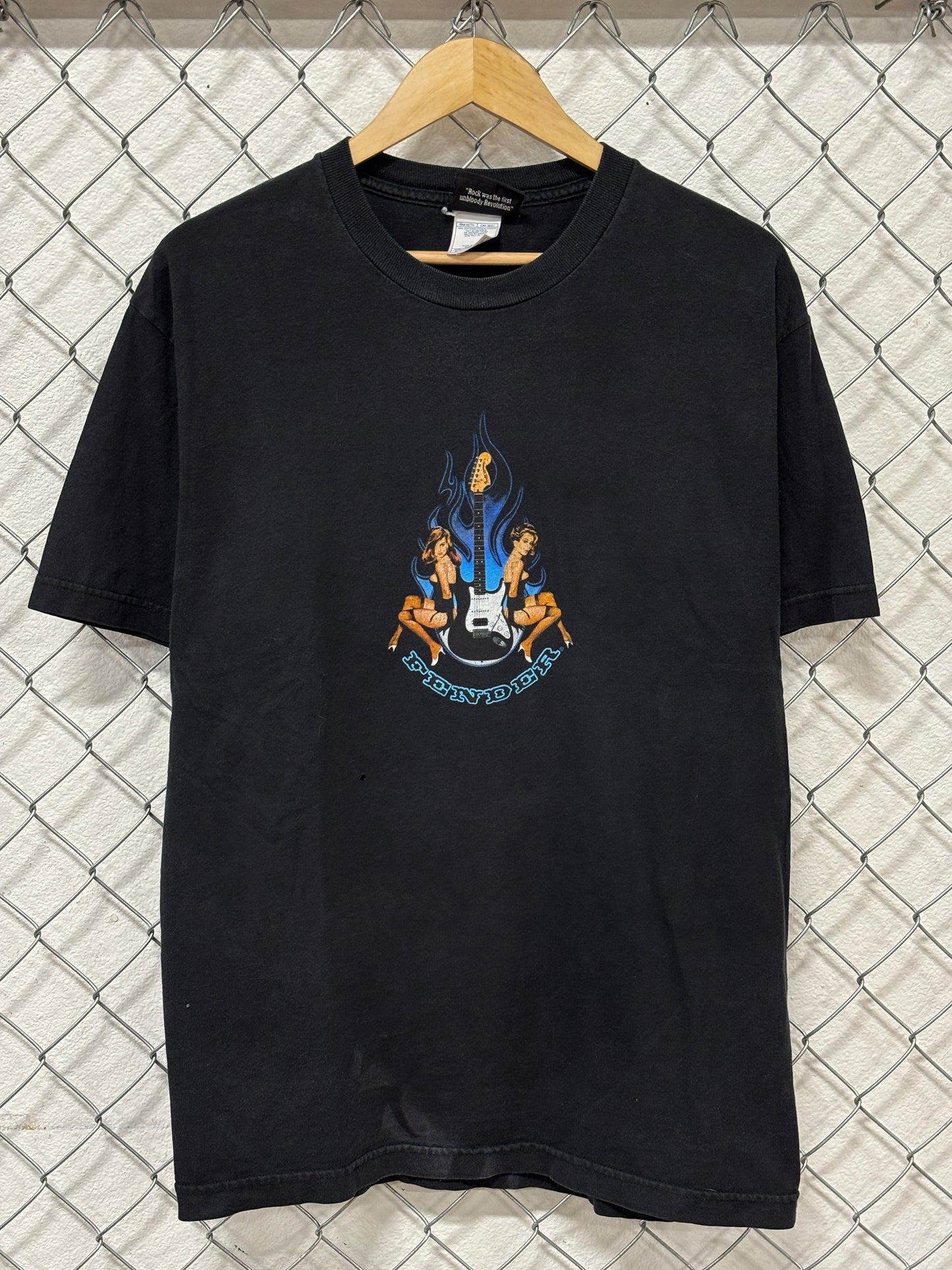 Vintage Fender Pin Up Girls Stratocaster Guitar Graphic Tee Size Large