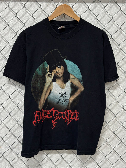 Vintage Y2K Alice Cooper Dirty Diamonds Concert Tour Band Tee Size Large
