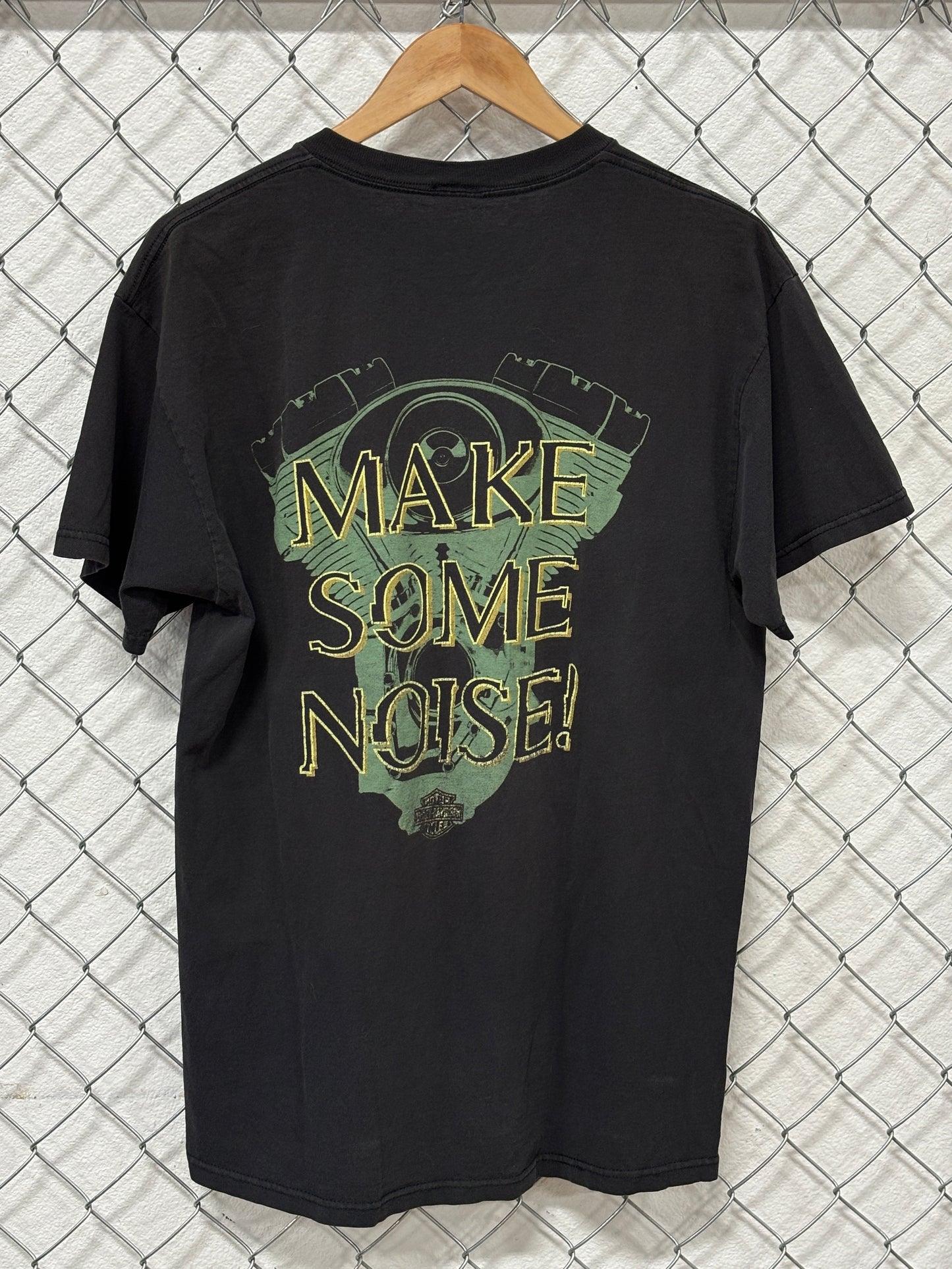 Vintage Harley Davidson Make Some Noise Biker Graphic Tee Size Large