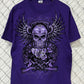 Vintage Y2K Affliction Style Skull Big Print Graphic Tee Size Large