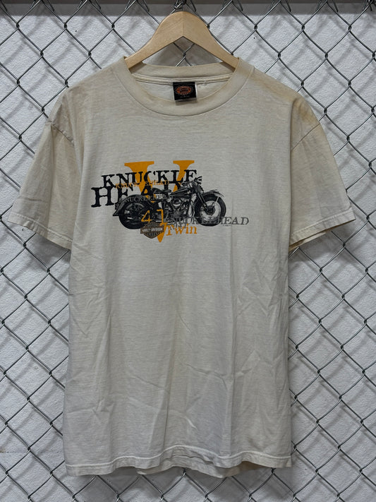 Vintage 90's Harley Davidson Knuckle Head Biker Graphic Tee Size Large